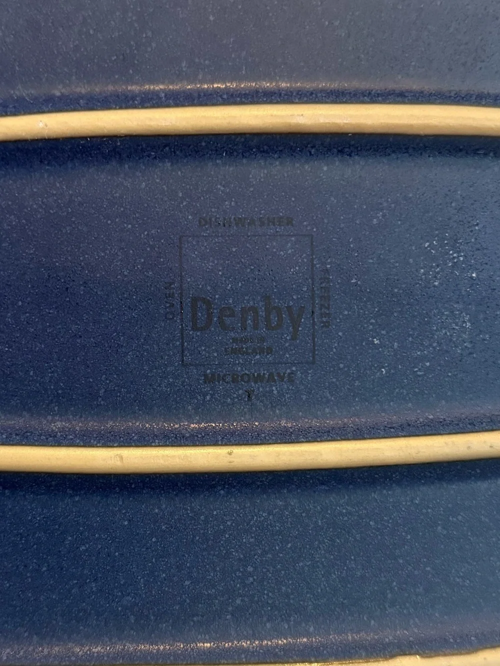 Denby Imperial blue rectangular deep dish oven stoneware dish